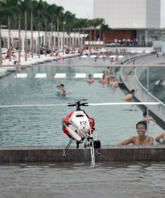 Flying-Cam, Close Range Aerial Filming, Marina Bay Sands